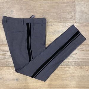 Amanda+chelsea grey stripe trouser pants